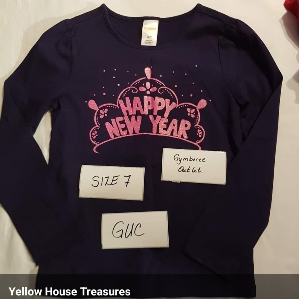 Gymboree girls blue top size 7 has hole on cuff, free with $20 purchase